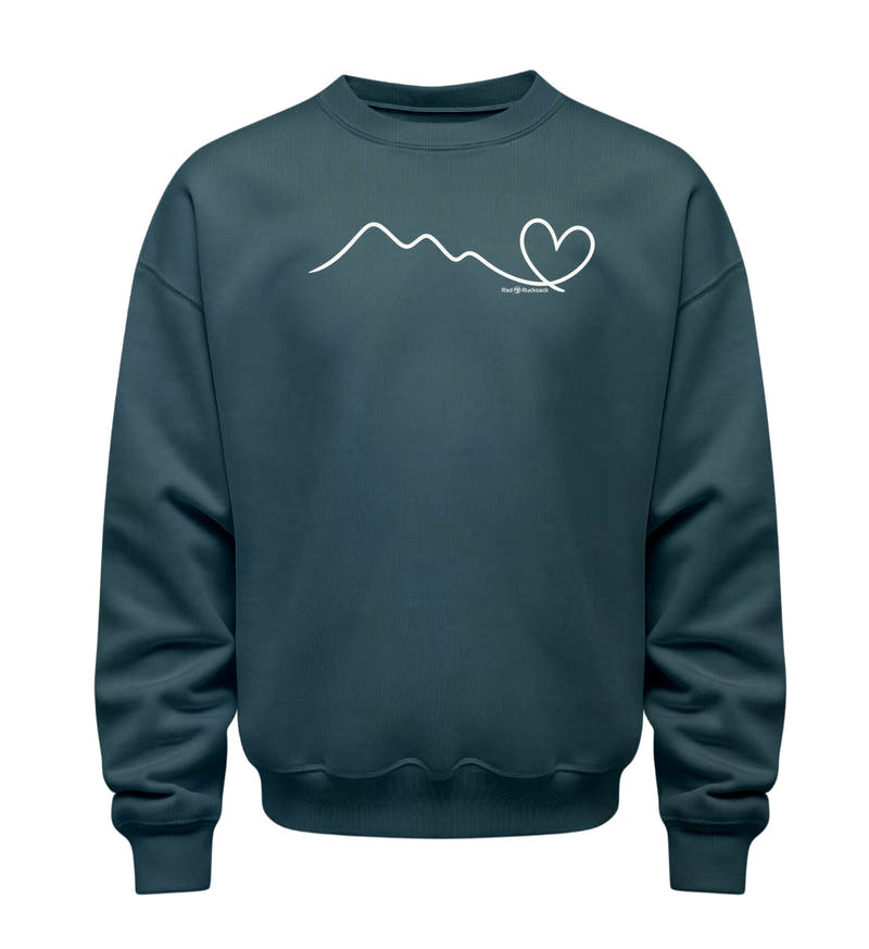 Berg Herz | Unisex Organic Pullover in Stargazer von Rad&Rucksack