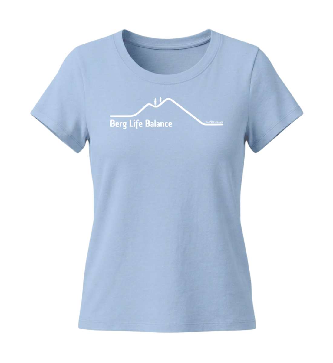 Berg Life Balance | Damen Premium Organic T-Shirt (Fitted) in Blue Soul von Rad&Rucksack