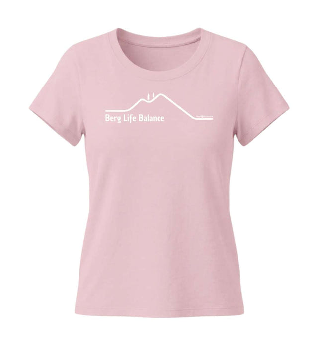 Berg Life Balance T-Shirt Damen Zartrosa (Cotton Pink) – Produktbild (155 g/m² Bio-Baumwolle, tailliert) von Rad&Rucksack