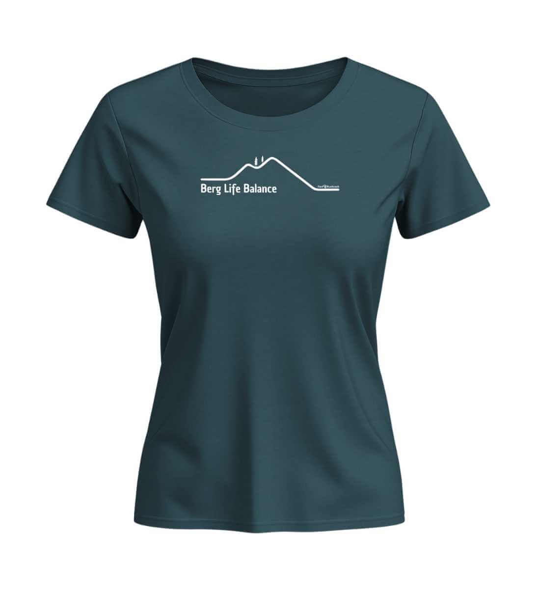 Berg Life Balance | Damen Premium Organic T-Shirt (Fitted) in Stargazer von Rad&Rucksack