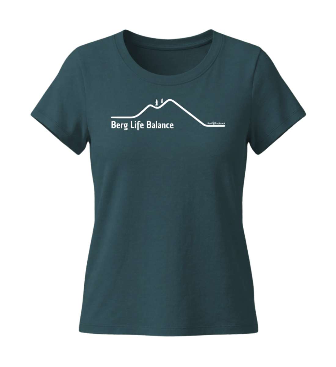 Berg Life Balance | Damen Premium Organic T-Shirt (Fitted) in Stargazer von Rad&Rucksack