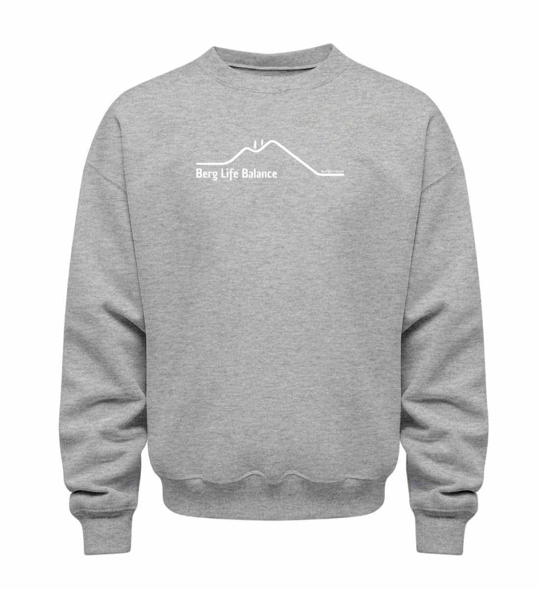 Berg Life Balance | Unisex Organic Pullover in Heather Grey von Rad&Rucksack