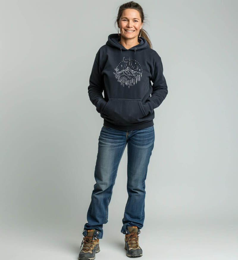 Berg Natur | Unisex Organic Hoodie von Rad&Rucksack