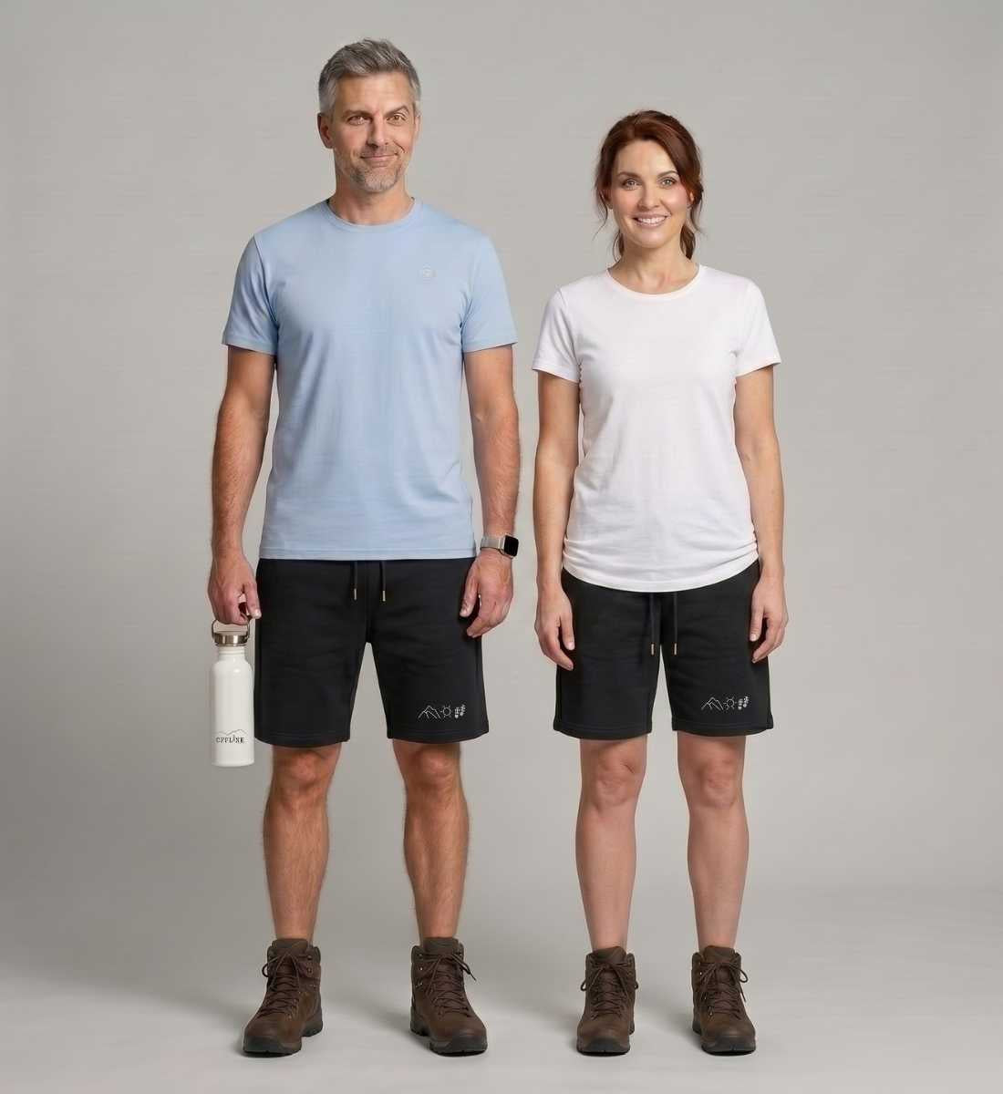 Berg Sonne Wandern | Unisex Organic Shorts von Rad&Rucksack - weitere Modelansicht 2