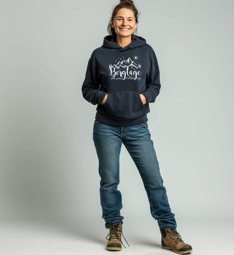 Berg-Tage | Damen Organic Hoodie von Rad&Rucksack