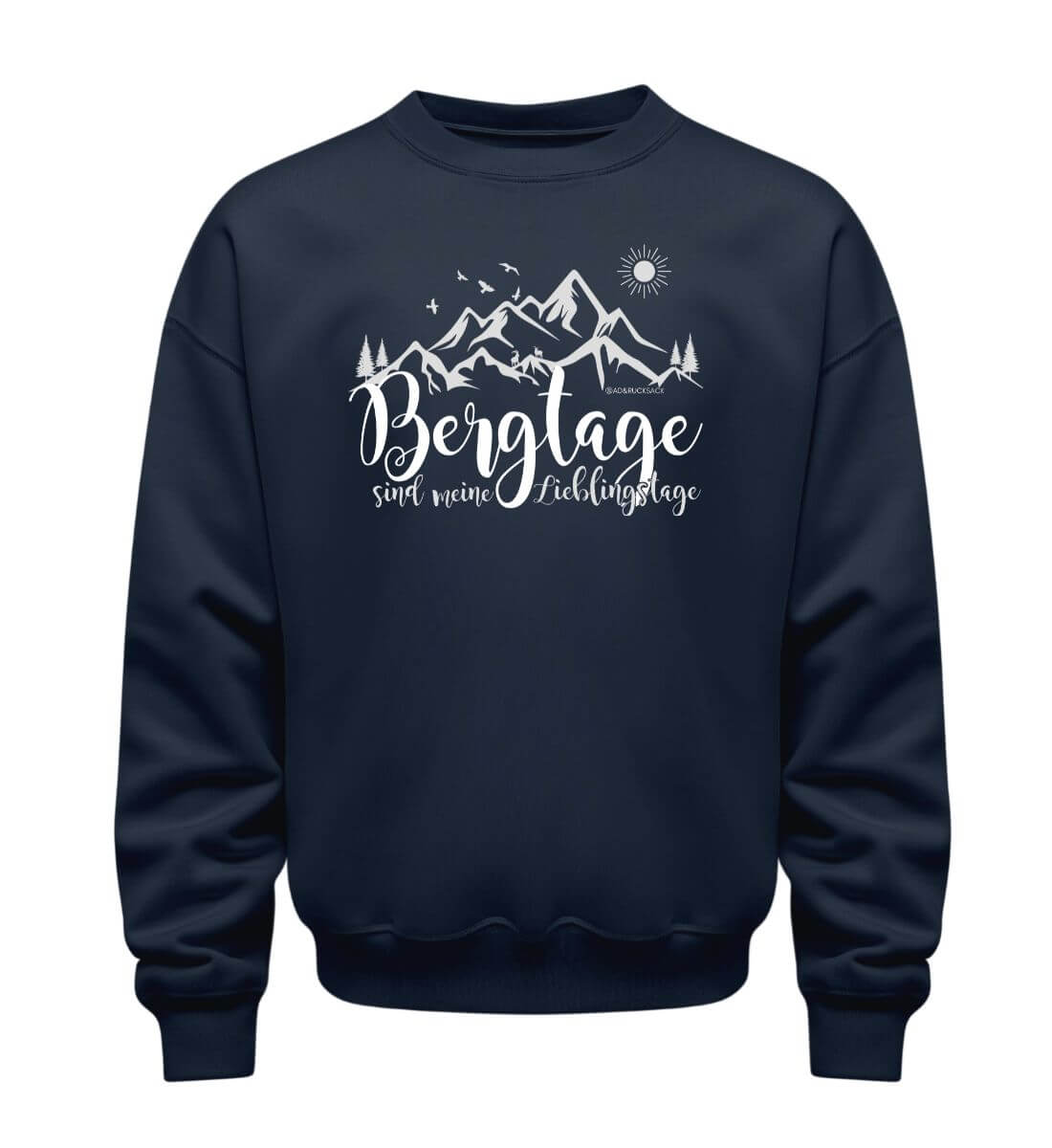 Berg-Tage | Unisex Organic Pullover in French Navy von Rad&Rucksack