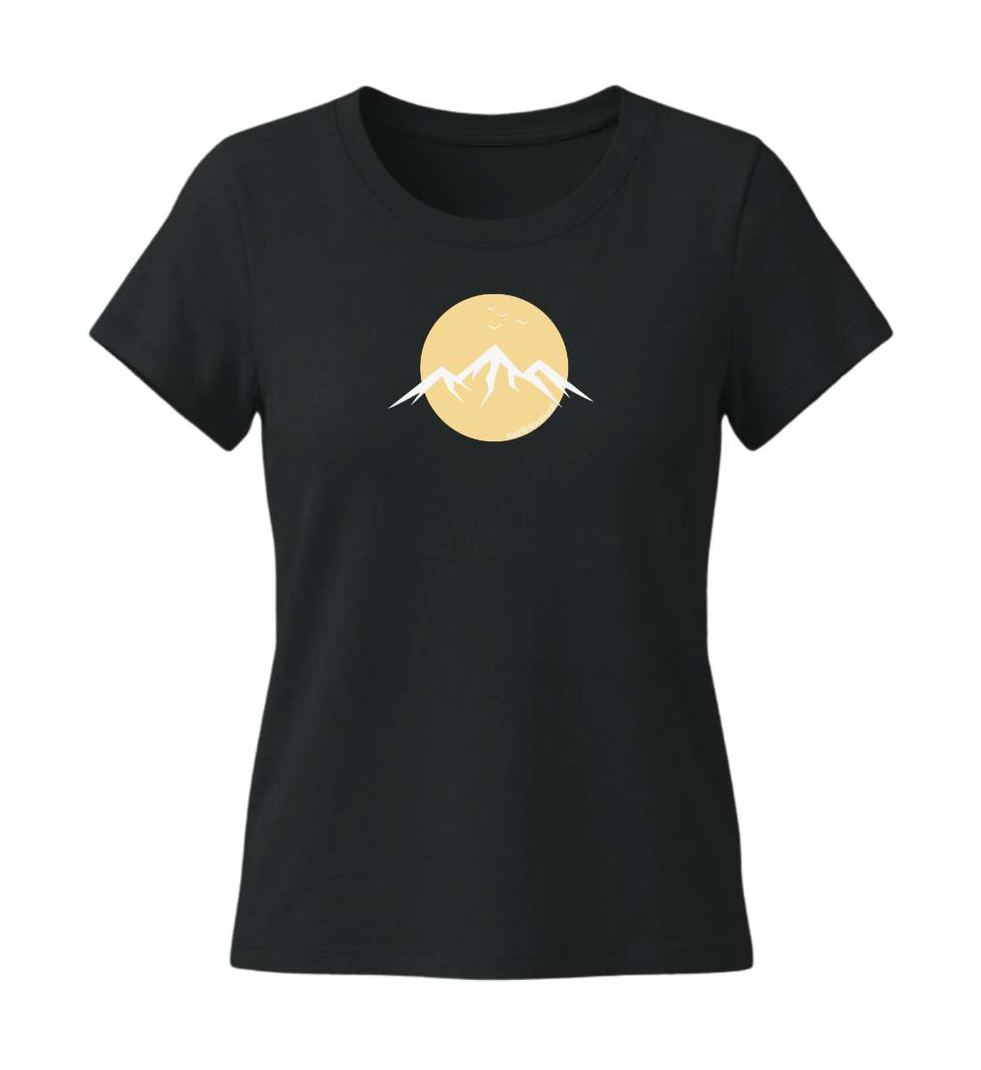 Berg Vogel | Damen Premium Organic T-Shirt (Fitted) in Black von Rad&Rucksack