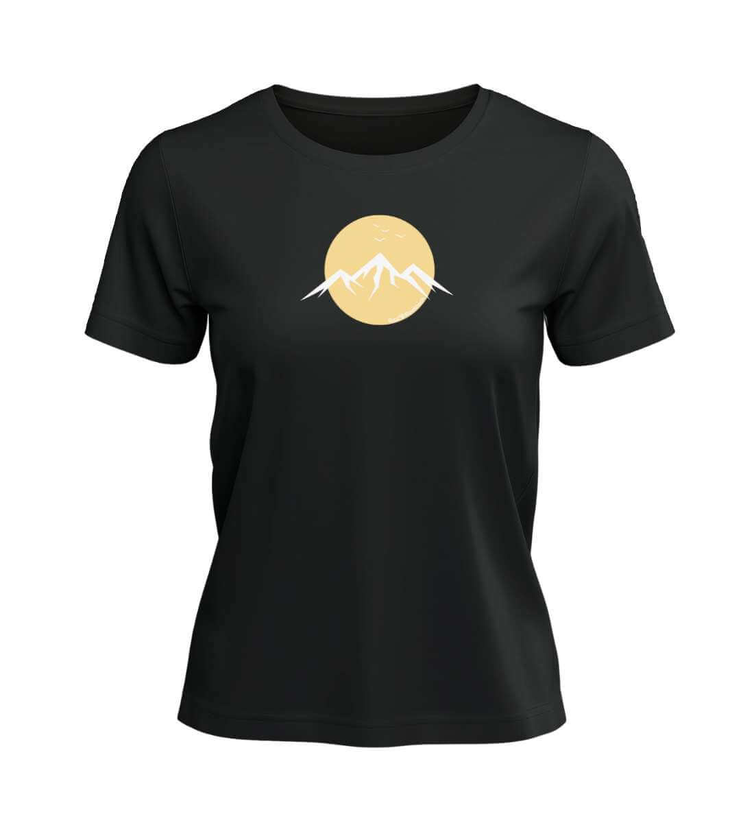 Berg Vogel | Damen Premium Organic T-Shirt in Black von Rad&Rucksack