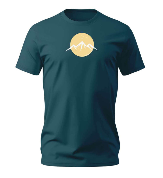 Berg Vogel T-Shirt Herren Blaugrün (Stargazer) – Produktbild (100% Bio-Baumwolle) von Rad&Rucksack