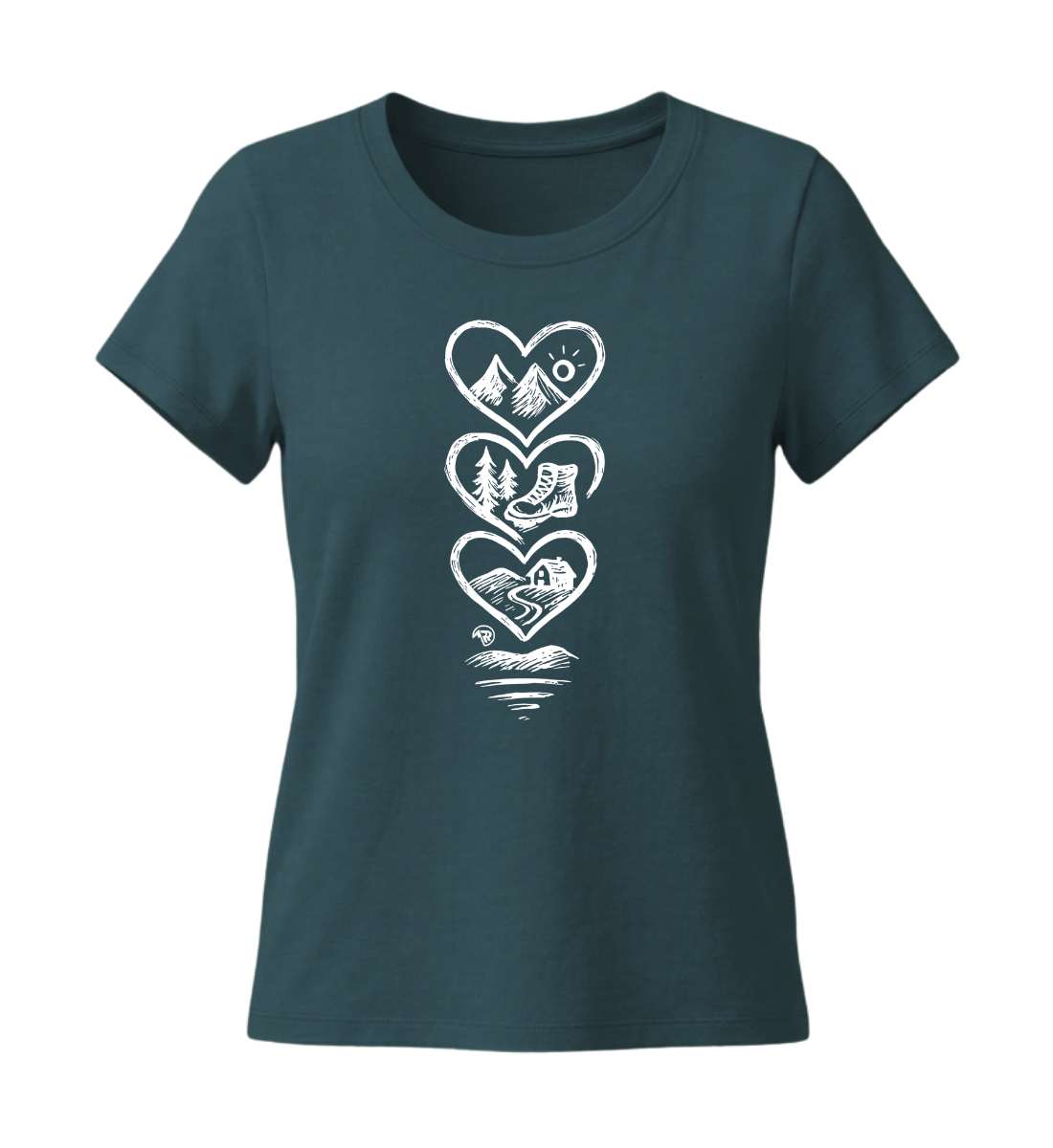 Berg Wandern | Damen Premium Organic T-Shirt (Fitted) in Stargazer von Rad&Rucksack