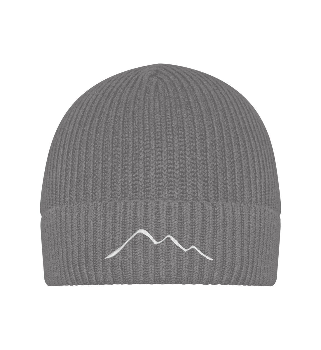 Berge Stick | Organic Wollmütze mit Stick in Mid Heather Grey von Rad&Rucksack