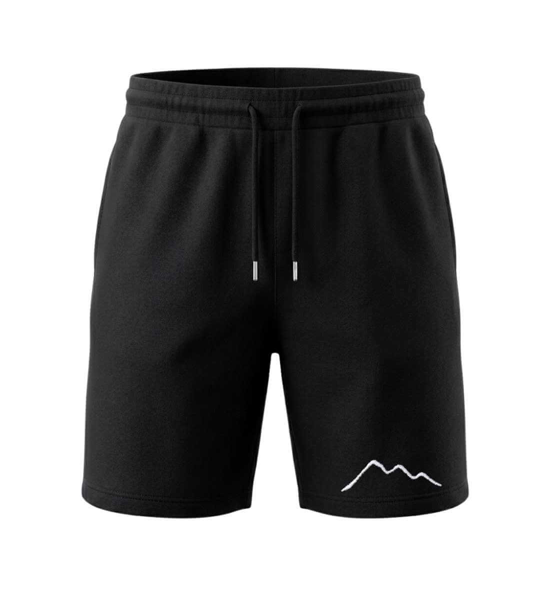 Berge Stick | Unisex Organic Shorts in Black von Rad&Rucksack