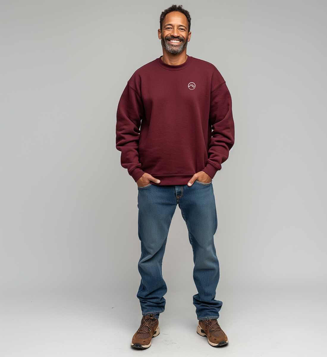 Berge | Unisex Organic Pullover von Rad&Rucksack - weitere Modelansicht 2