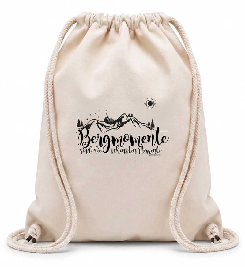 Bergmomente | Baumwoll Gymsac in Natural von Rad&Rucksack