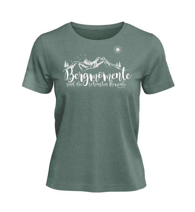 Bergmomente T-Shirt Damen Meeresgrün (Green Bay) – Produktbild (100% Bio-Baumwolle) von Rad&Rucksack