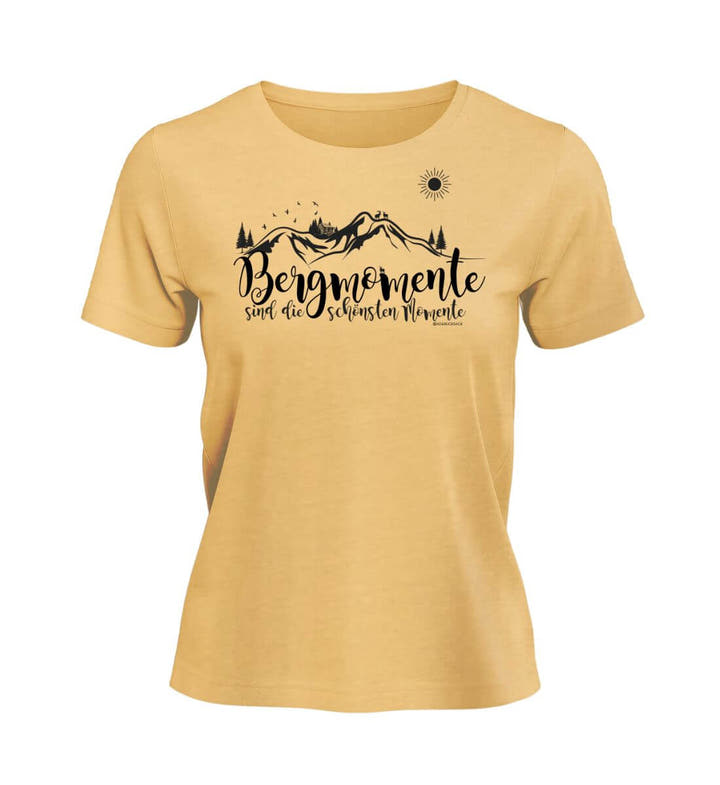 Bergmomente T-Shirt Damen Apricot-Orange (Nispero) – Produktbild (100% Bio-Baumwolle) von Rad&Rucksack