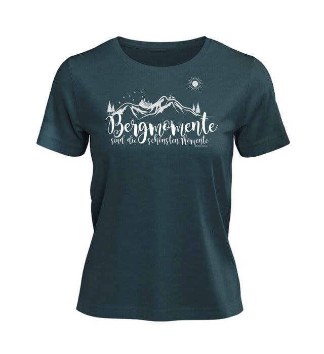 Bergmomente T-Shirt Damen Blaugrün (Stargazer) – Produktbild (100% Bio-Baumwolle) von Rad&Rucksack