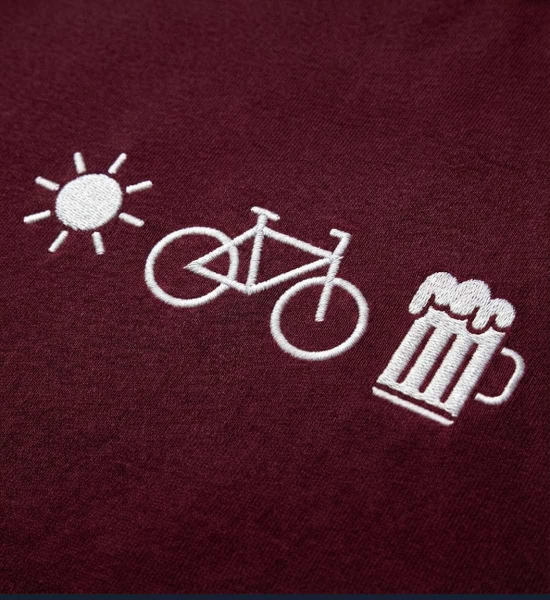Bier Bike Sonne | Herren Premium Organic T-Shirt (Stick) von Rad&Rucksack - am Model präsentiert