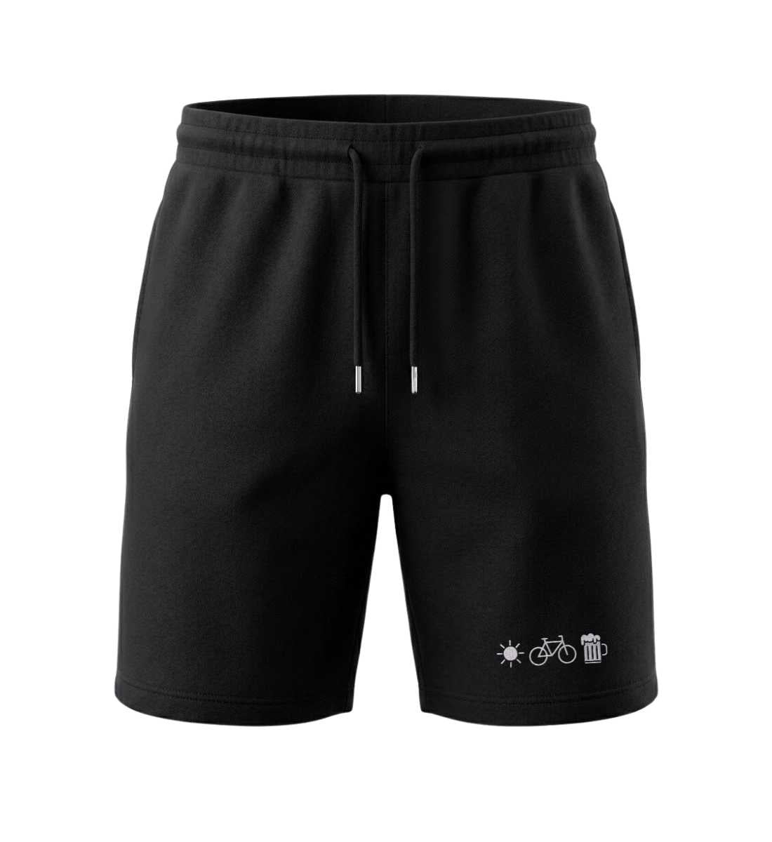 Bier Bike Sonne | Unisex Organic Shorts in Schwarz von Rad&Rucksack