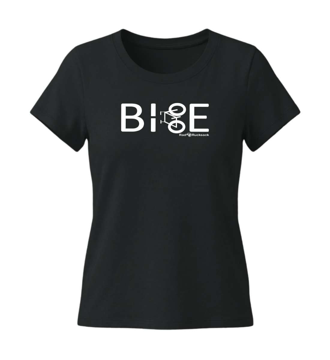 Bike Fahrrad | Damen Premium Organic T-Shirt (Fitted) in Black von Rad&Rucksack