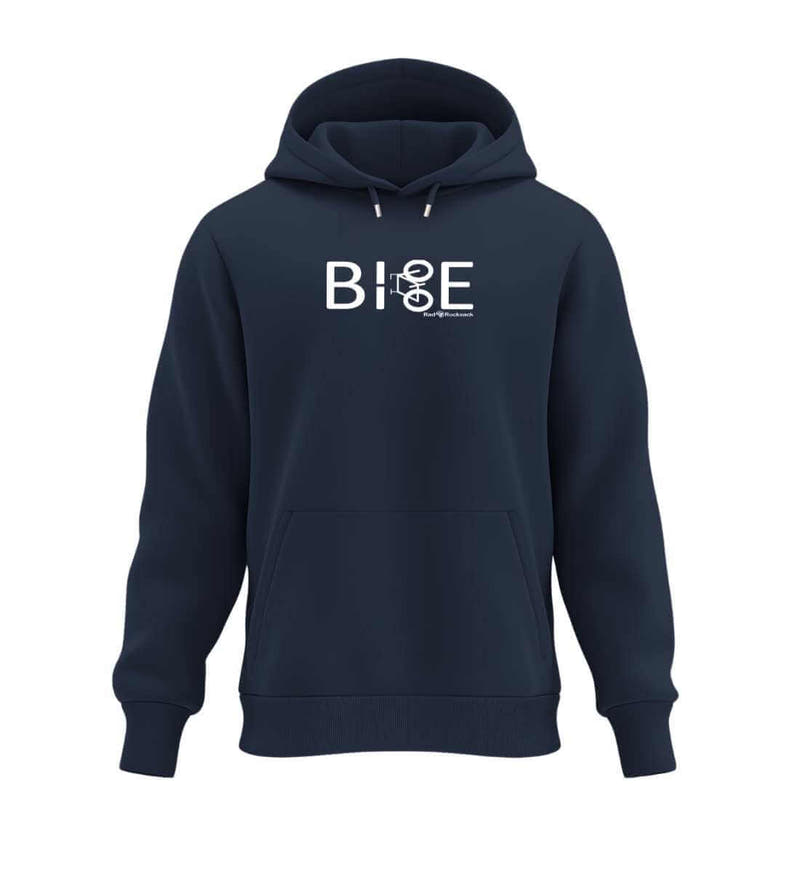 Bike Fahrrad | Unisex Organic Hoodie in French Navy von Rad&Rucksack