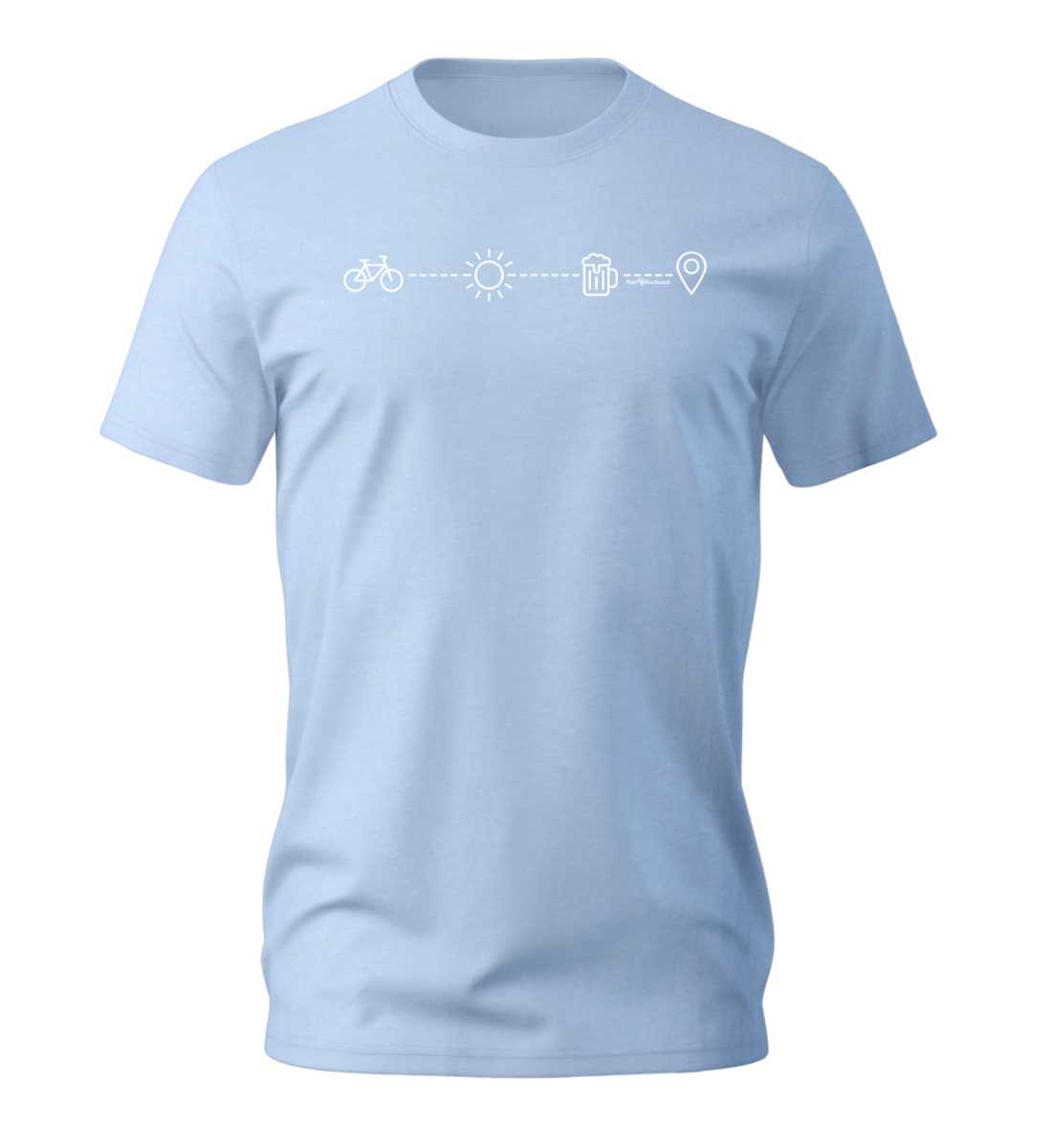Bike Sonne Bier | Herren Premium Organic T-Shirt in Blue Soul von Rad&Rucksack