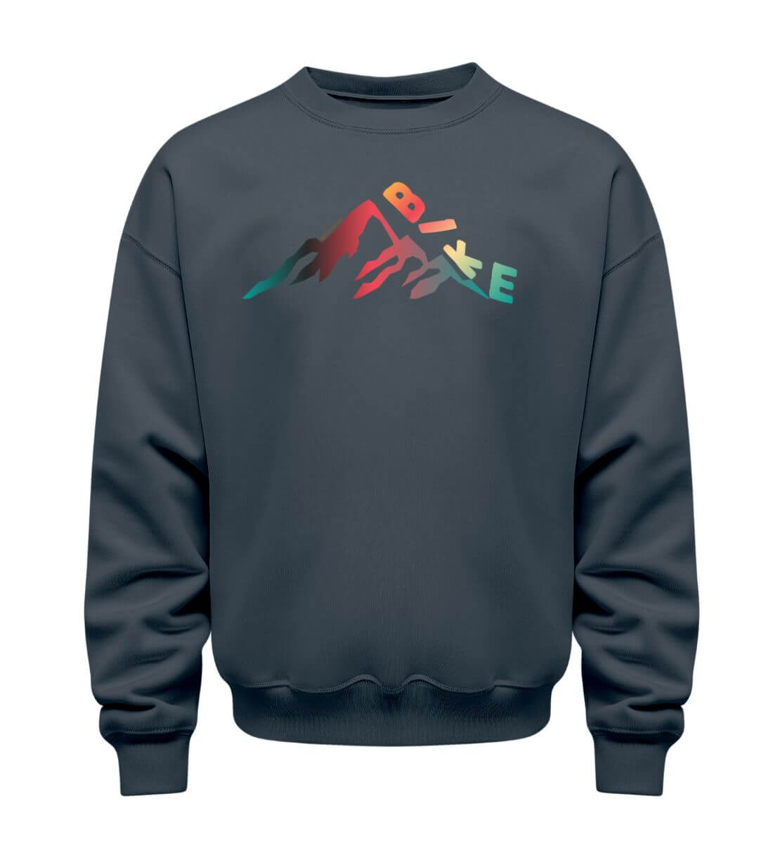 Bike | Unisex Organic Pullover in India Ink Grey von Rad&Rucksack