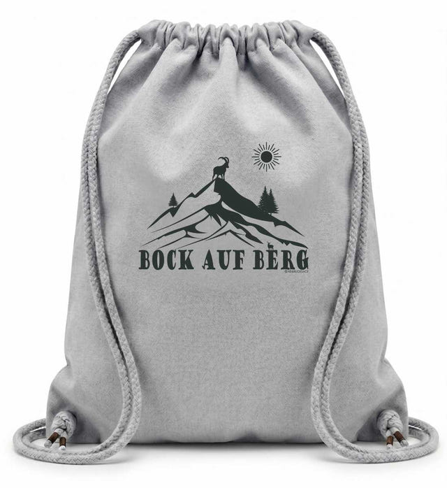 Baumwollrucksack Bock auf Berg in Grau-Melange (Heather Grey) – Produktbild (100% Baumwolle, 12 L) von Rad&Rucksack