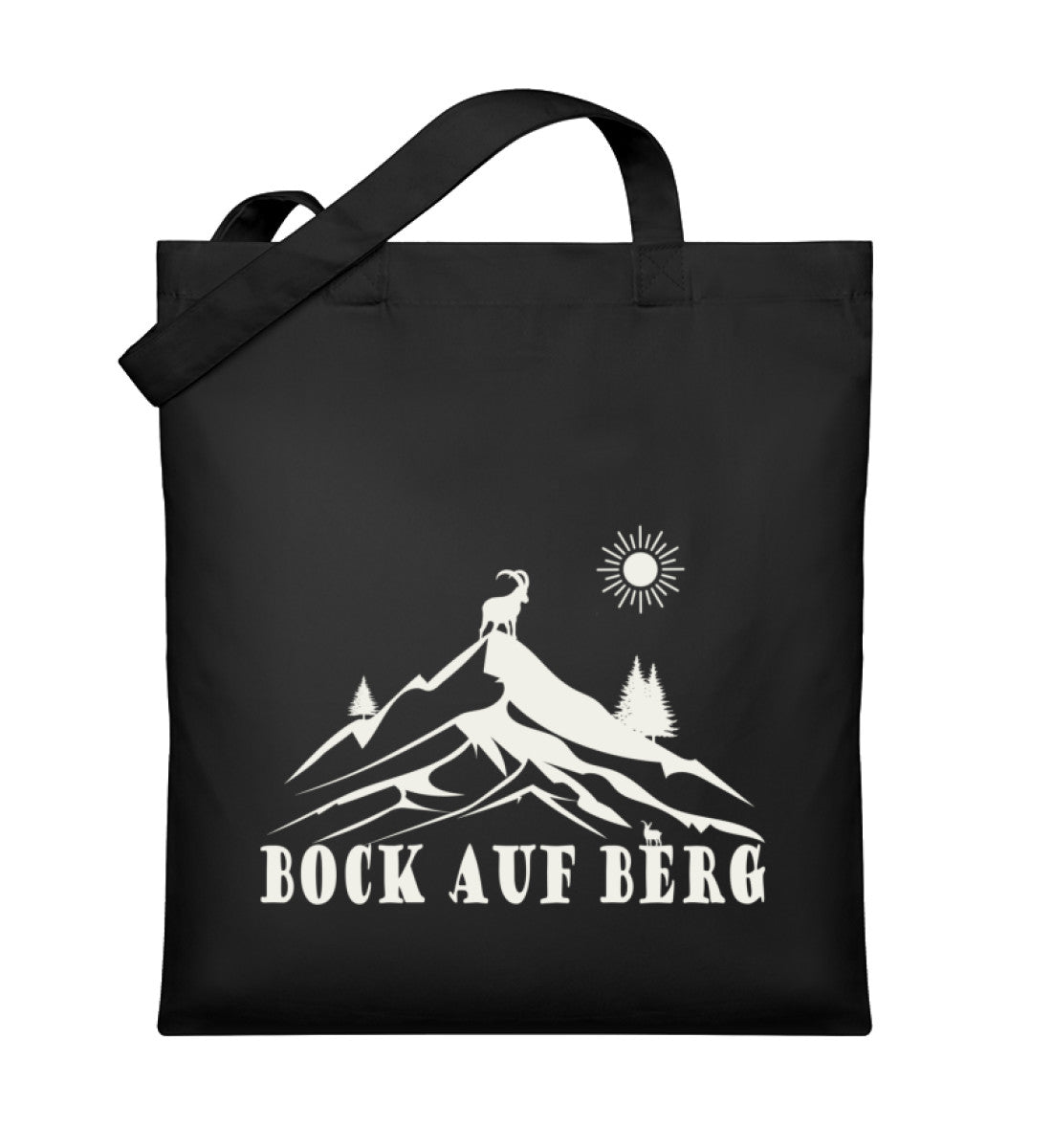 Bock auf Berg | Organic Jutebeutel in Schwarz von Rad&Rucksack