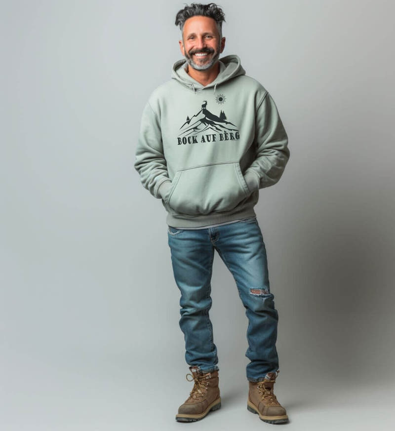 Bock auf Berg | Unisex Organic Hoodie von Rad&Rucksack