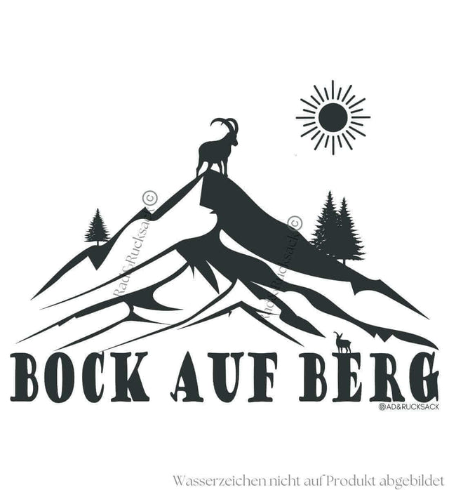 Bock auf Berg Sweatshirt – Modelbild (350 g/m² Bio-Baumwolle) von Rad&Rucksack