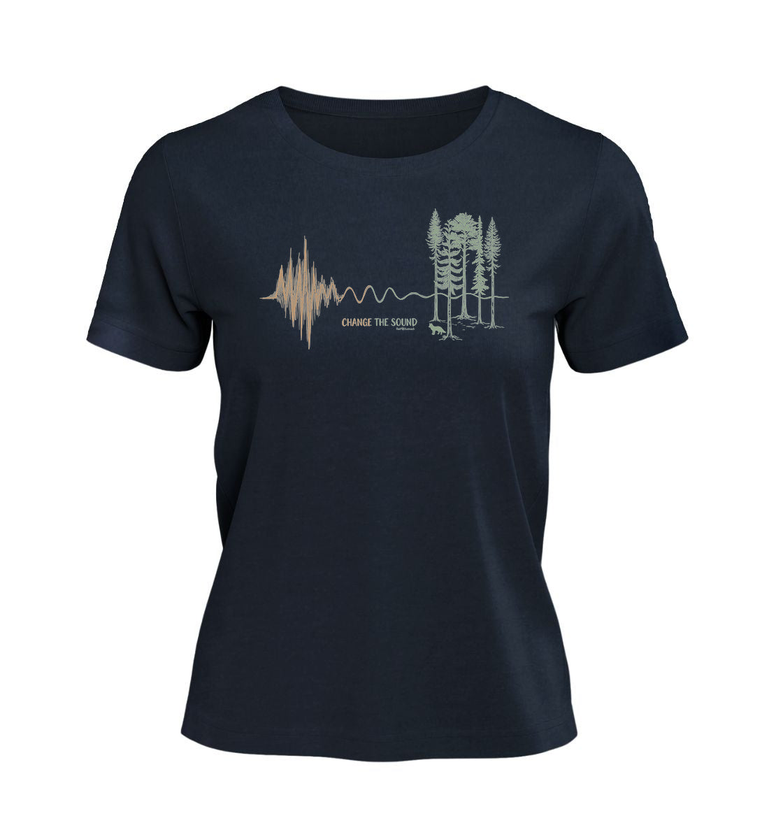 Change the Sound | Damen Premium Organic T-Shirt in French Navy von Rad&Rucksack