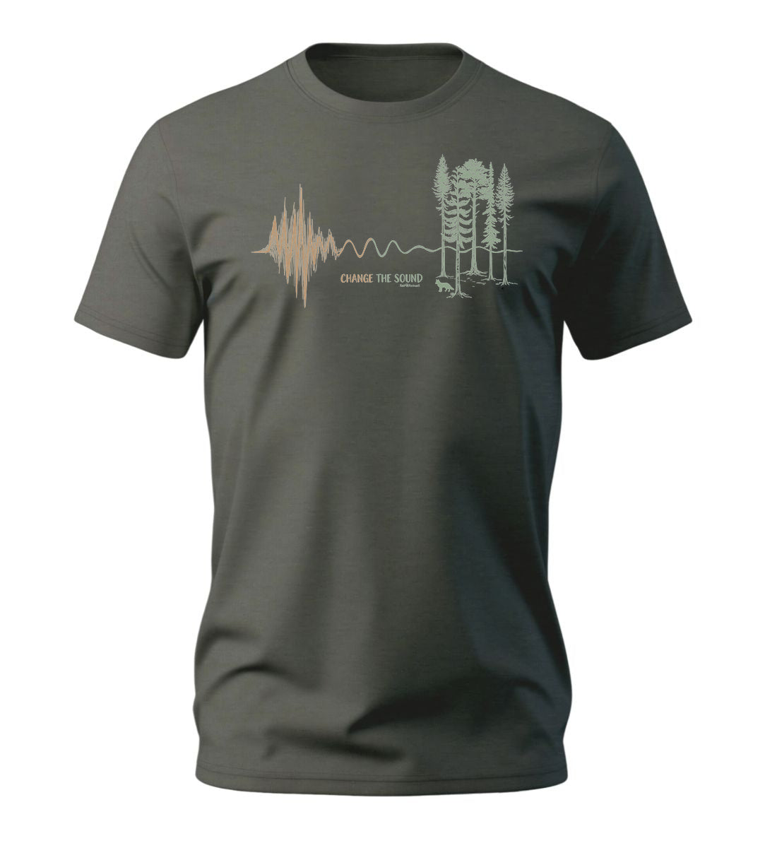 Change the Sound | Herren Premium Organic T-Shirt in Khaki von Rad&Rucksack