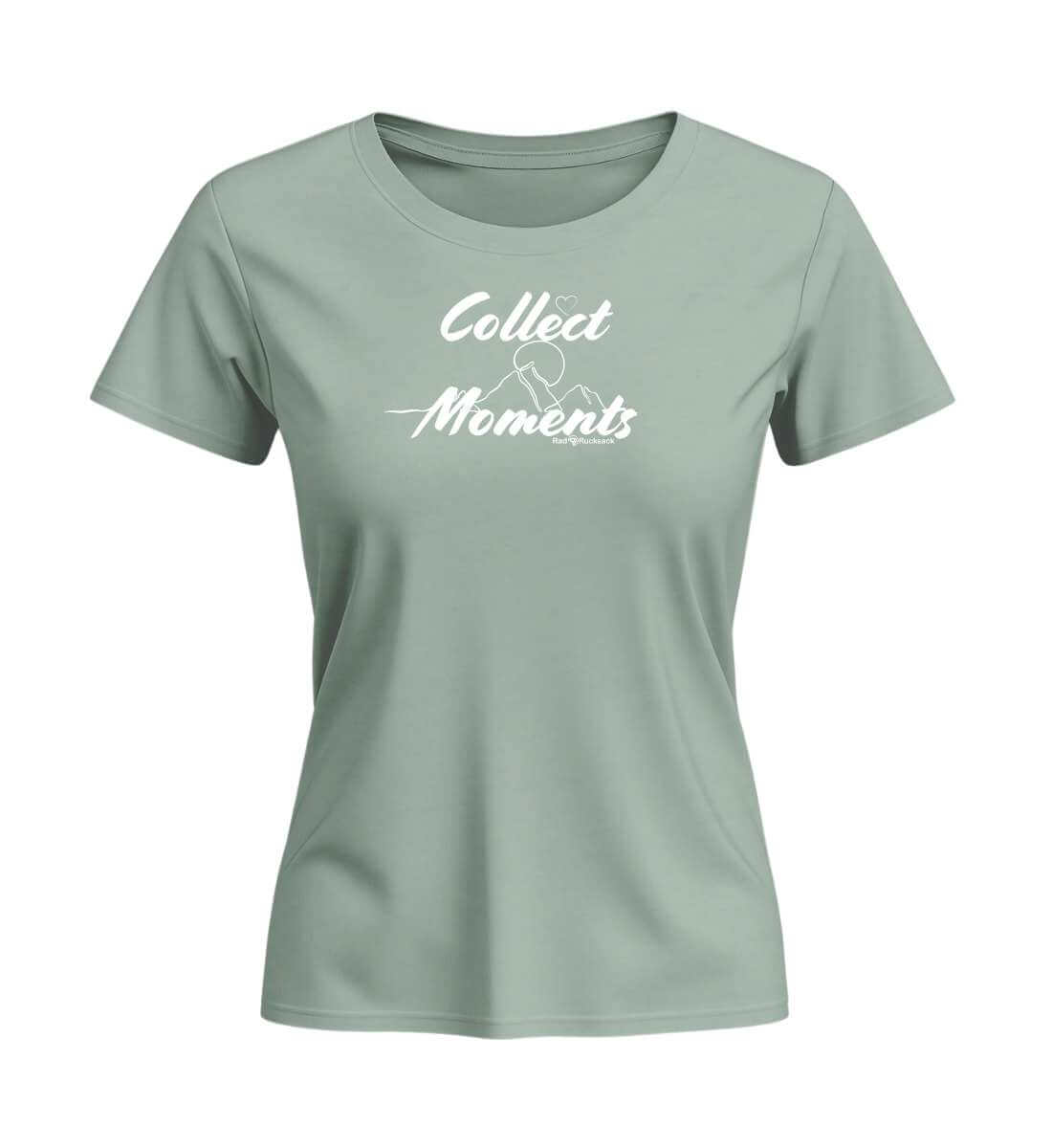 Collect Moment | Damen Premium Organic T-Shirt (Fitted) in Aloe von Rad&Rucksack