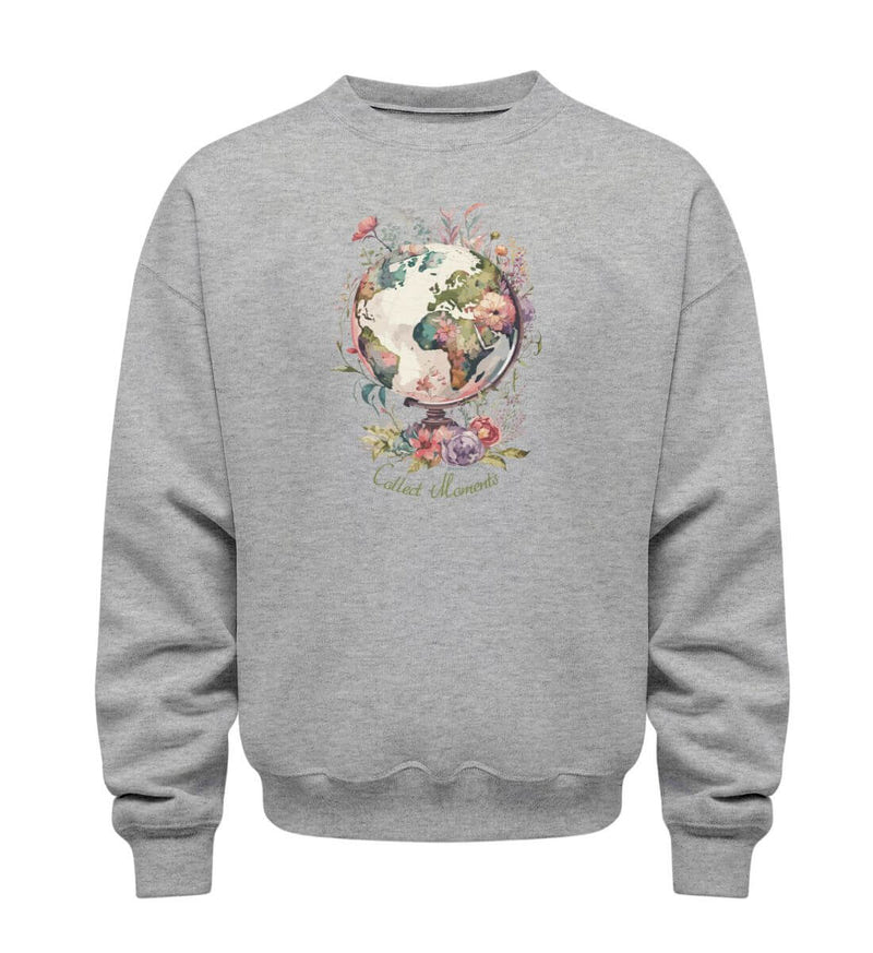 Collect Moments Pullover in Grau-Melange (Heather Grey) – Produktbild (350 g/m² Bio-Baumwolle) von Rad&Rucksack