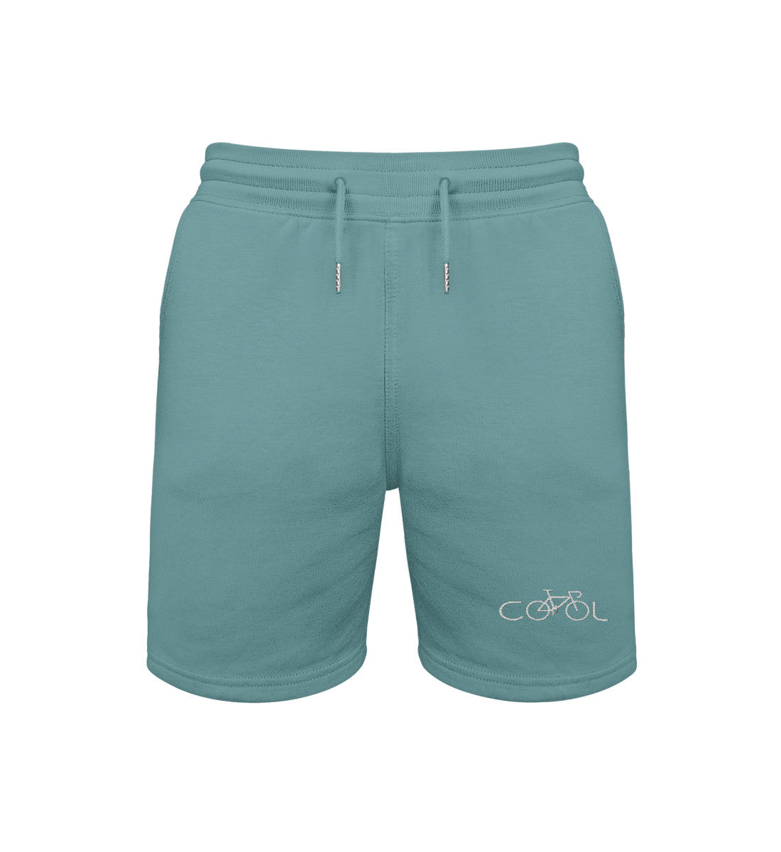Cool Bike Stick | Unisex Organic Shorts in Teal Monstera von Rad&Rucksack