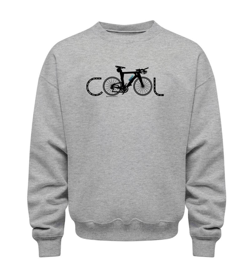 Cool Bikes | Unisex Organic Pullover in Heather Grey von Rad&Rucksack