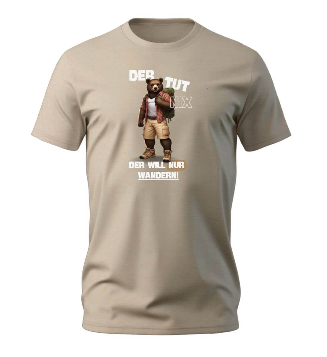 Der tut nix - Bär | Herren Premium Organic T-Shirt in Desert Dust von Rad&Rucksack