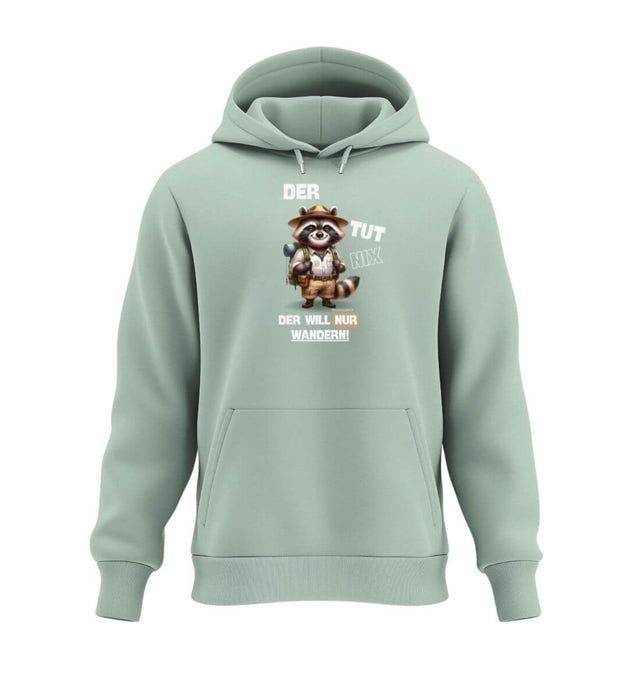 Der Tut Nix Hoodie Salbeigrün (Aloe) – Produktbild (350 g/m² Bio-Baumwolle) von Rad&Rucksack
