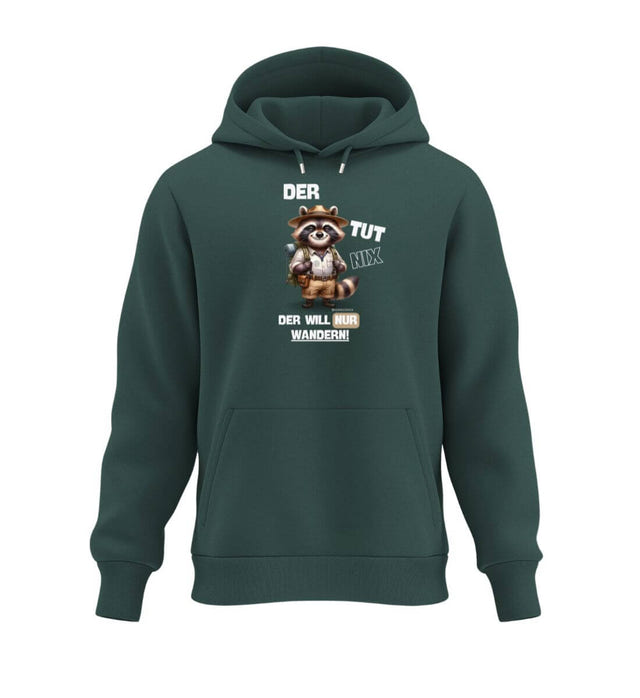 Warmer Hüttentour Hoodie der Tut Nix in Tannengrün (Glazed Green) – Produktbild (350 g/m² Bio-Baumwolle) von Rad&Rucksack