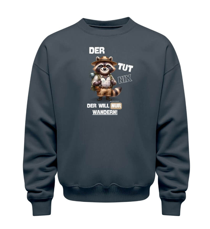 Der tut nix | Unisex Organic Pullover in India Ink Grey von Rad&Rucksack