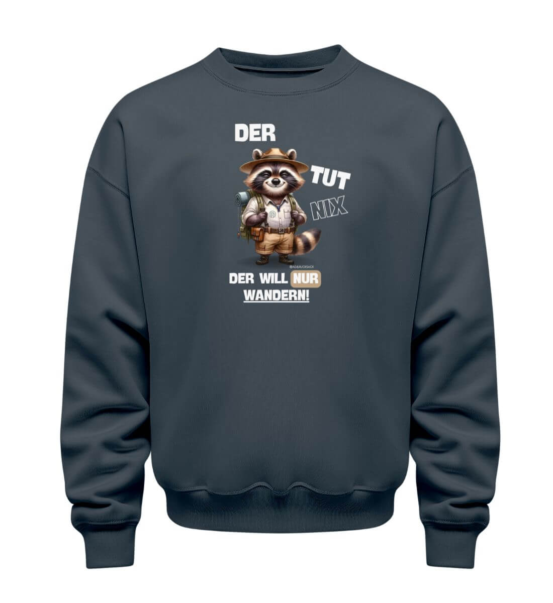 Der tut nix | Unisex Organic Pullover in India Ink Grey von Rad&Rucksack