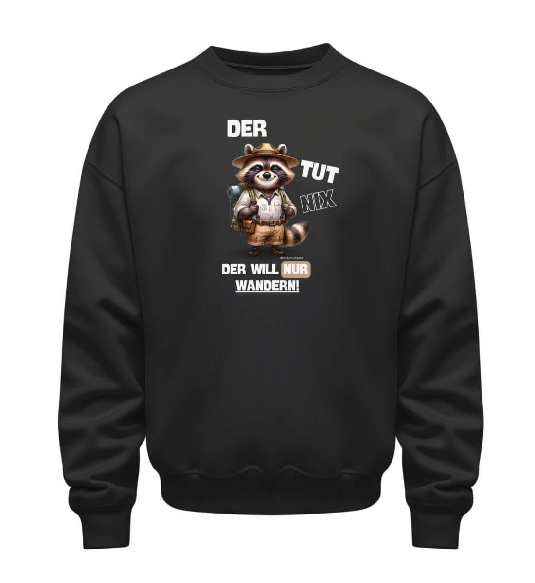 Der tut nix | Unisex Organic Pullover in Schwarz von Rad&Rucksack