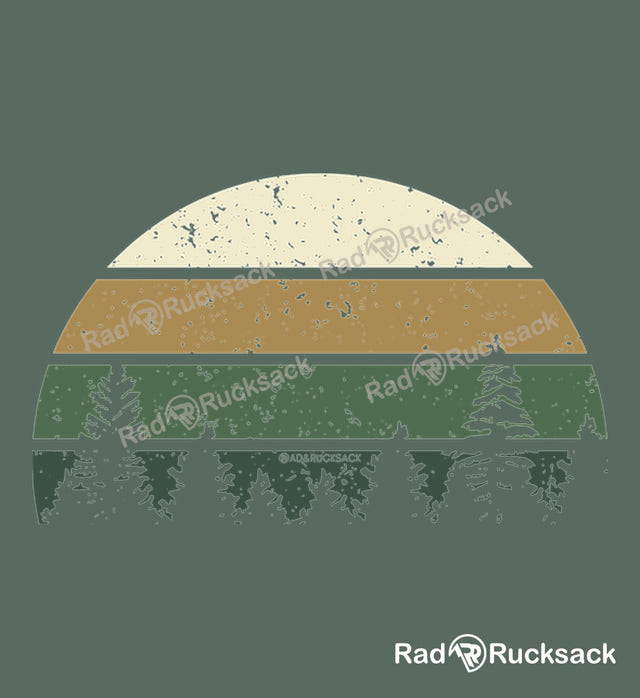 Outdoor Socken Wald – Motiv- & Print-Ansicht (atmungsaktives Mesh-Fußbett) von Rad&Rucksack