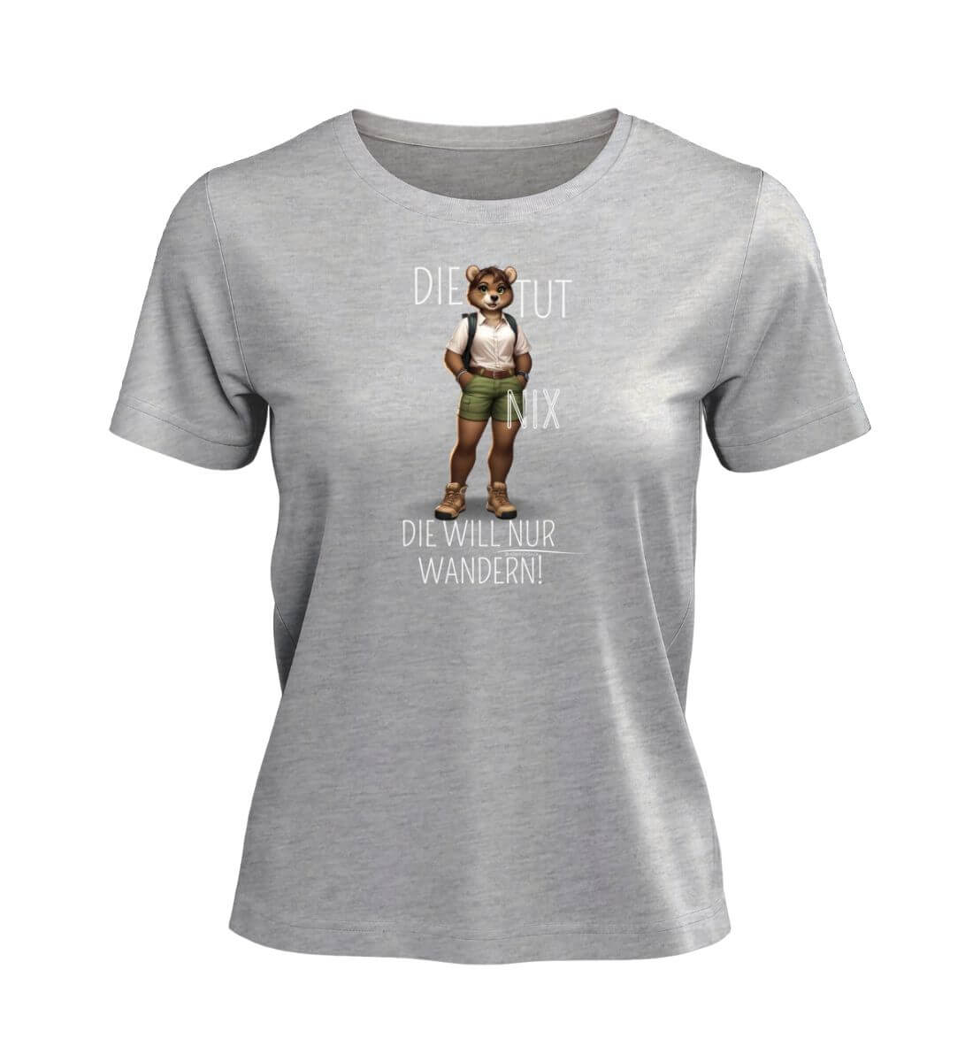 Die tut nix - Bär | Damen Premium Organic T-Shirt in Heather Grey von Rad&Rucksack