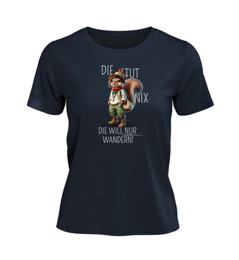 Die tut nix - Eichhörnchen | Damen Premium Organic T-Shirt in French Navy von Rad&Rucksack
