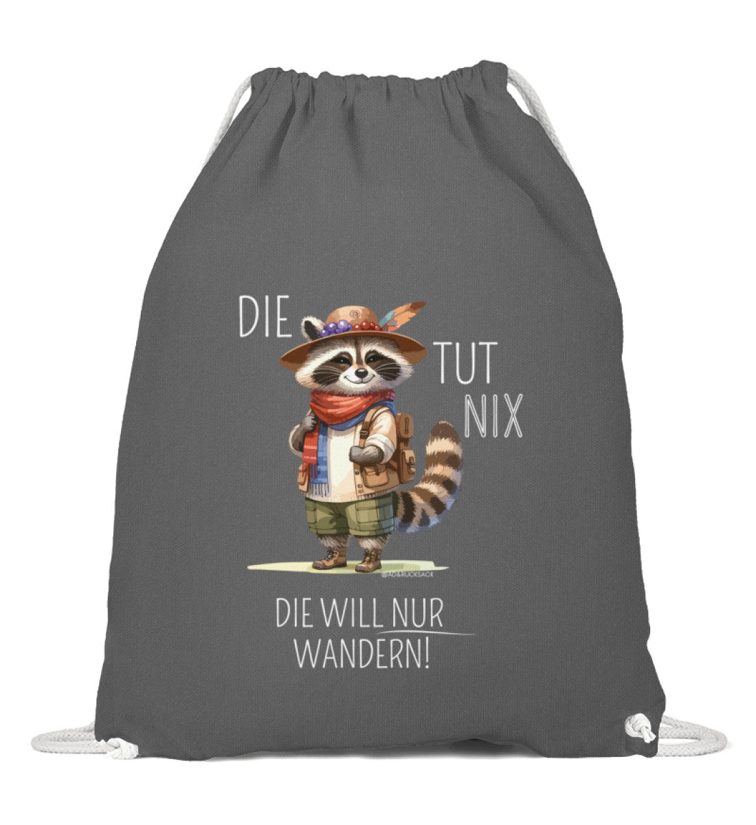 Die tut nix | Baumwoll Gymsac in Grafit Grau von Rad&Rucksack