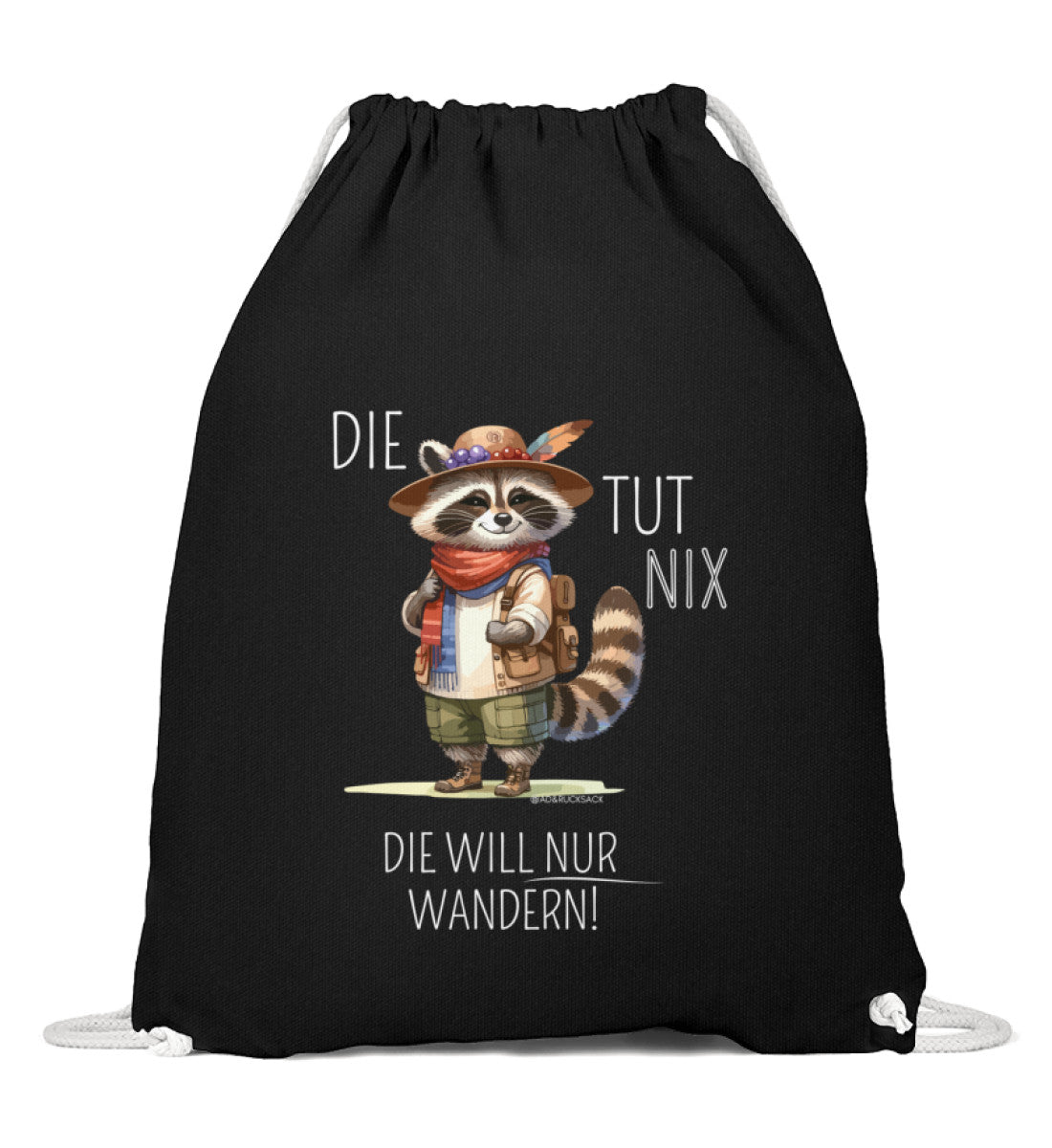 Die tut nix | Baumwoll Gymsac in Schwarz von Rad&Rucksack