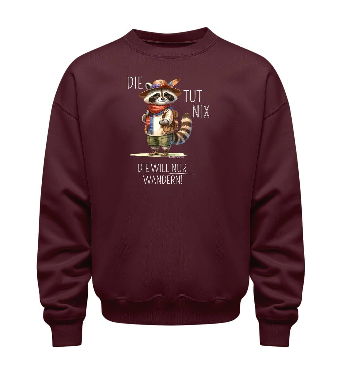 Die tut nix | Unisex Organic Pullover in Burgundy von Rad&Rucksack