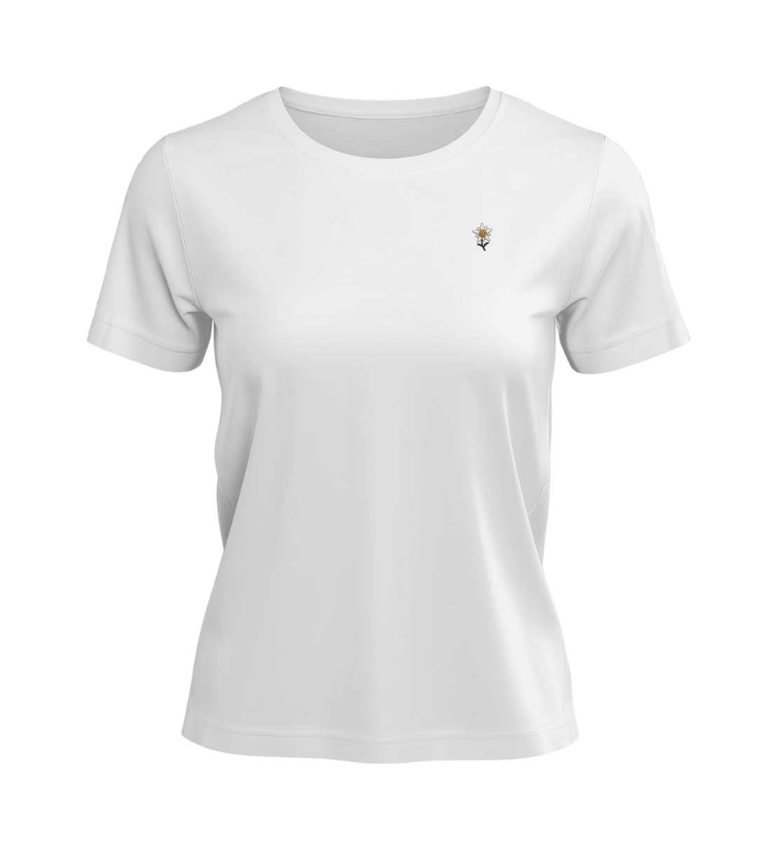 Edelweiß Stick | Damen Premium Organic T-Shirt (Stick) in White von Rad&Rucksack